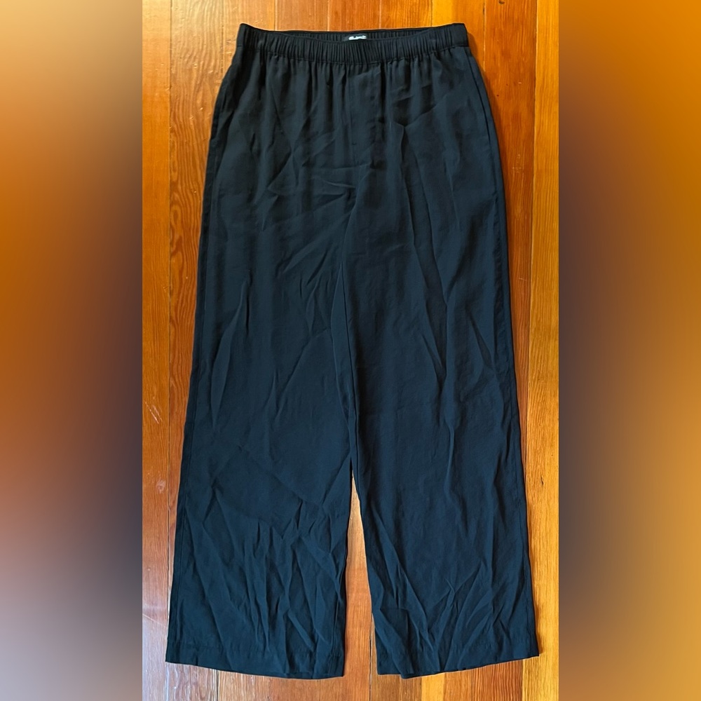 NWOT Madewell Linen/Cotton Black Easy Pull-On Pants - XS